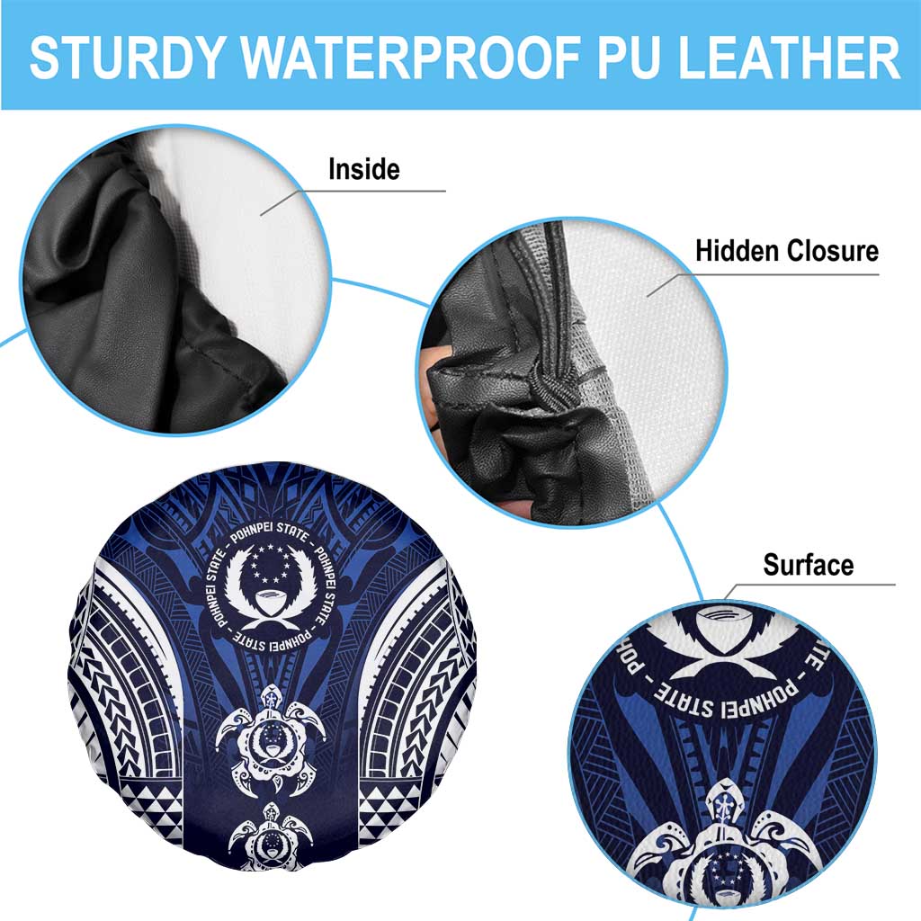 FSM Pohnpei States Spare Tire Cover Micronesia Six 9 One Polynesian Tribal Pattern