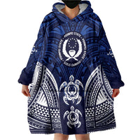 FSM Pohnpei States Wearable Blanket Hoodie Micronesia Six 9 One Polynesian Tribal Pattern