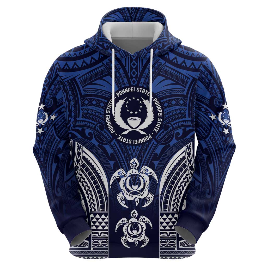 FSM Pohnpei States Zip Hoodie Micronesia Six 9 One Polynesian Tribal Pattern