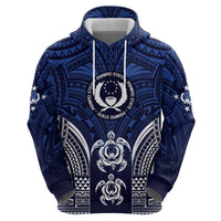 FSM Pohnpei States Zip Hoodie Micronesia Six 9 One Polynesian Tribal Pattern