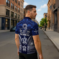 FSM Pohnpei States Zipper Polo Shirt Micronesia Six 9 One Polynesian Tribal Pattern - Polynesian Pride