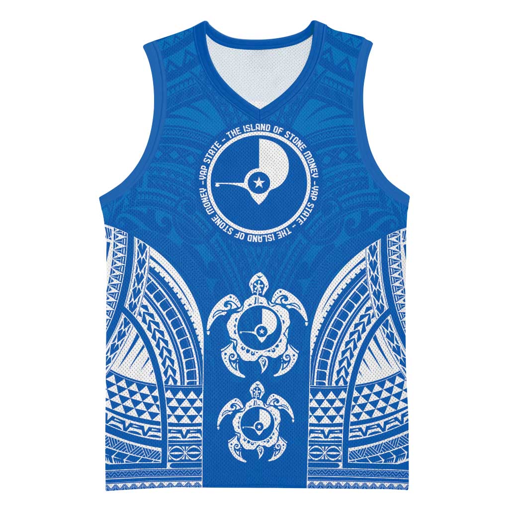 FSM Yap States Basketball Jersey Micronesia Six 9 One Polynesian Tribal Pattern - Polynesian Pride