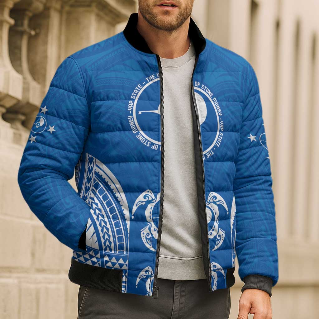 FSM Yap States Bomber Puffer Jacket Micronesia Six 9 One Polynesian Tribal Pattern - Polynesian Pride