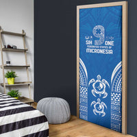 FSM Yap States Door Cover Micronesia Six 9 One Polynesian Tribal Pattern - Polynesian Pride