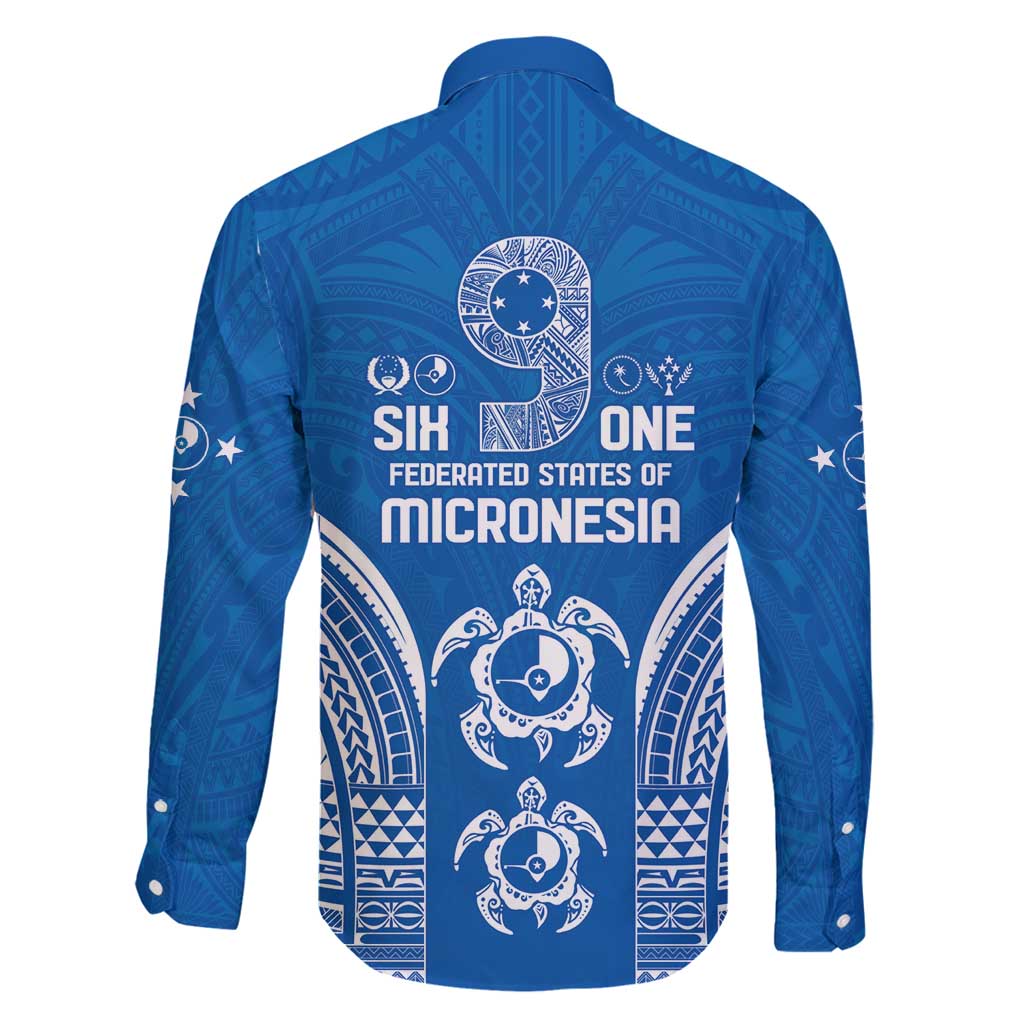 FSM Yap States Family Matching Long Sleeve Bodycon Dress and Hawaiian Shirt Micronesia Six 9 One Polynesian Tribal Pattern