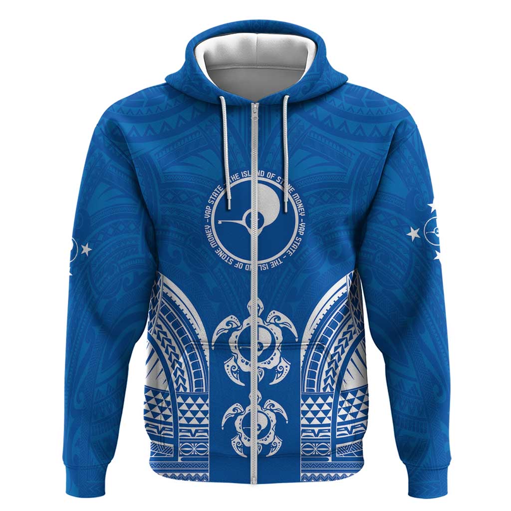 FSM Yap States Hoodie Micronesia Six 9 One Polynesian Tribal Pattern