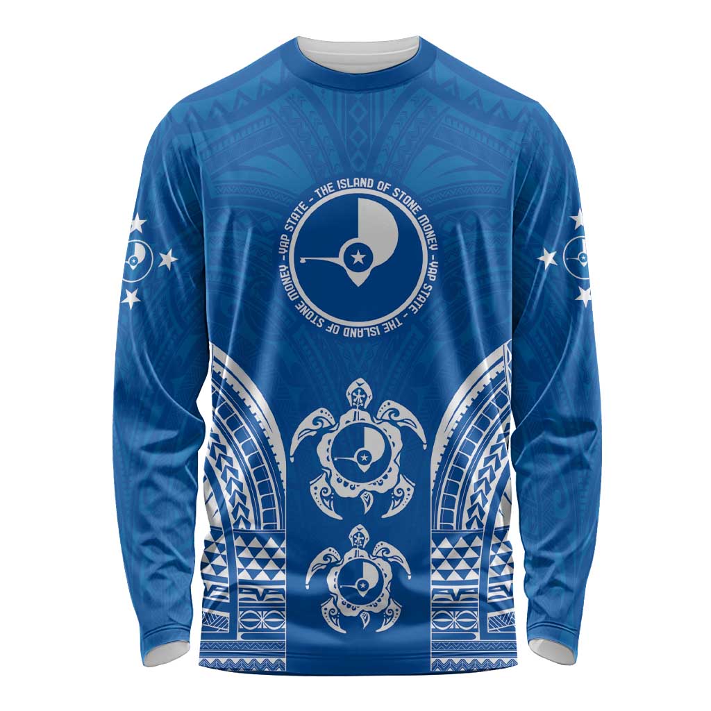 FSM Yap States Long Sleeve Shirt Micronesia Six 9 One Polynesian Tribal Pattern