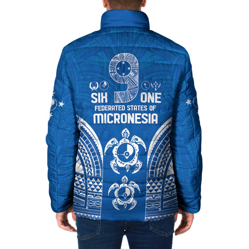 FSM Yap States Padded Jacket Micronesia Six 9 One Polynesian Tribal Pattern - Polynesian Pride