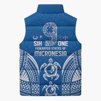 FSM Yap States Sleeveless Puffer Jacket Micronesia Six 9 One Polynesian Tribal Pattern - Polynesian Pride