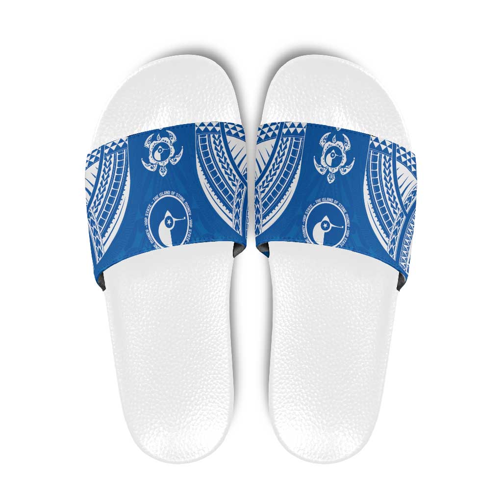 FSM Yap States Slide Sandals Micronesia Six 9 One Polynesian Tribal Pattern - Polynesian Pride