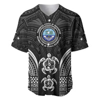FSM Micronesia Six 9 One Baseball Jersey Polynesian Tribal Pattern