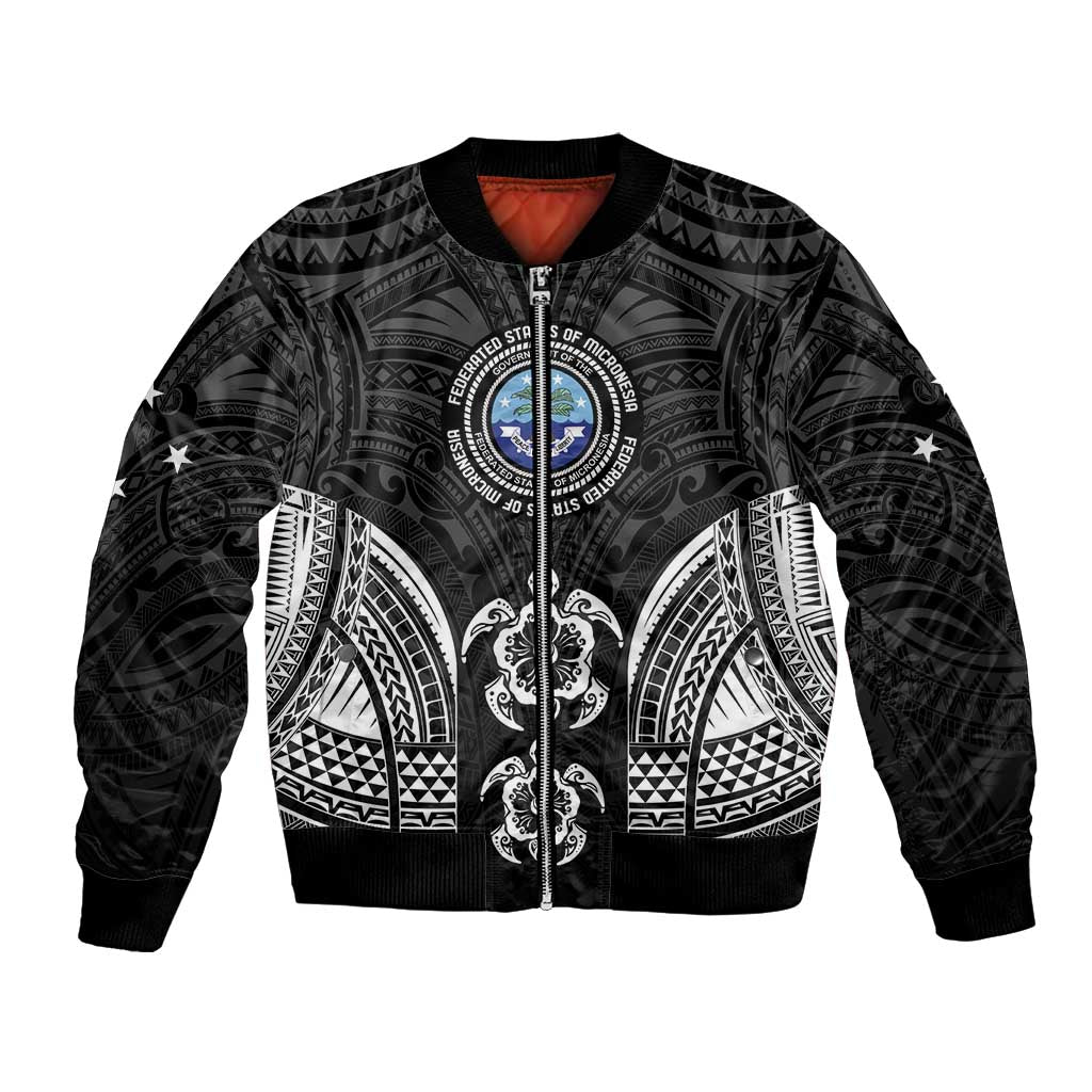 FSM Micronesia Six 9 One Bomber Jacket Polynesian Tribal Pattern