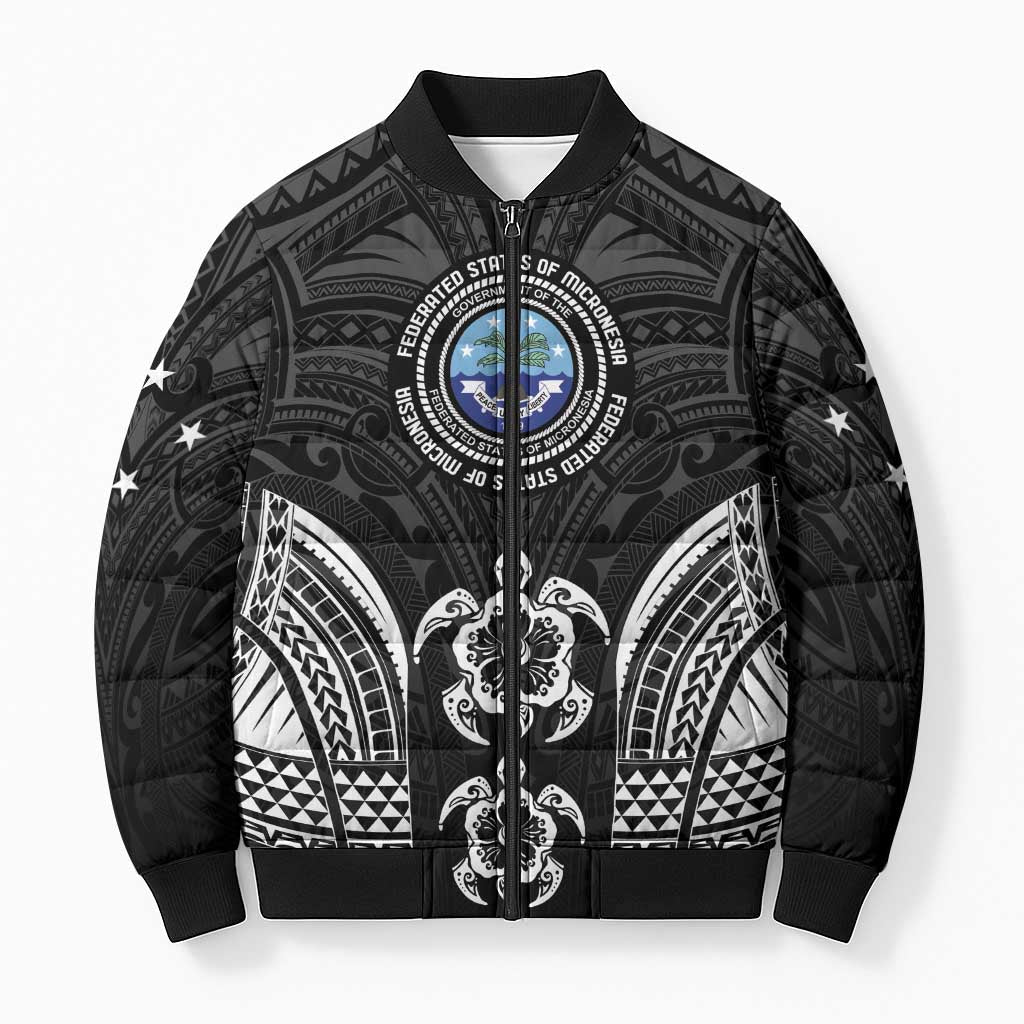 FSM Micronesia Six 9 One Bomber Puffer Jacket Polynesian Tribal Pattern - Polynesian Pride