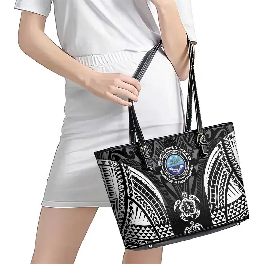 FSM Micronesia Six 9 One Leather Tote Bag Polynesian Tribal Pattern LT9 - Polynesian Pride