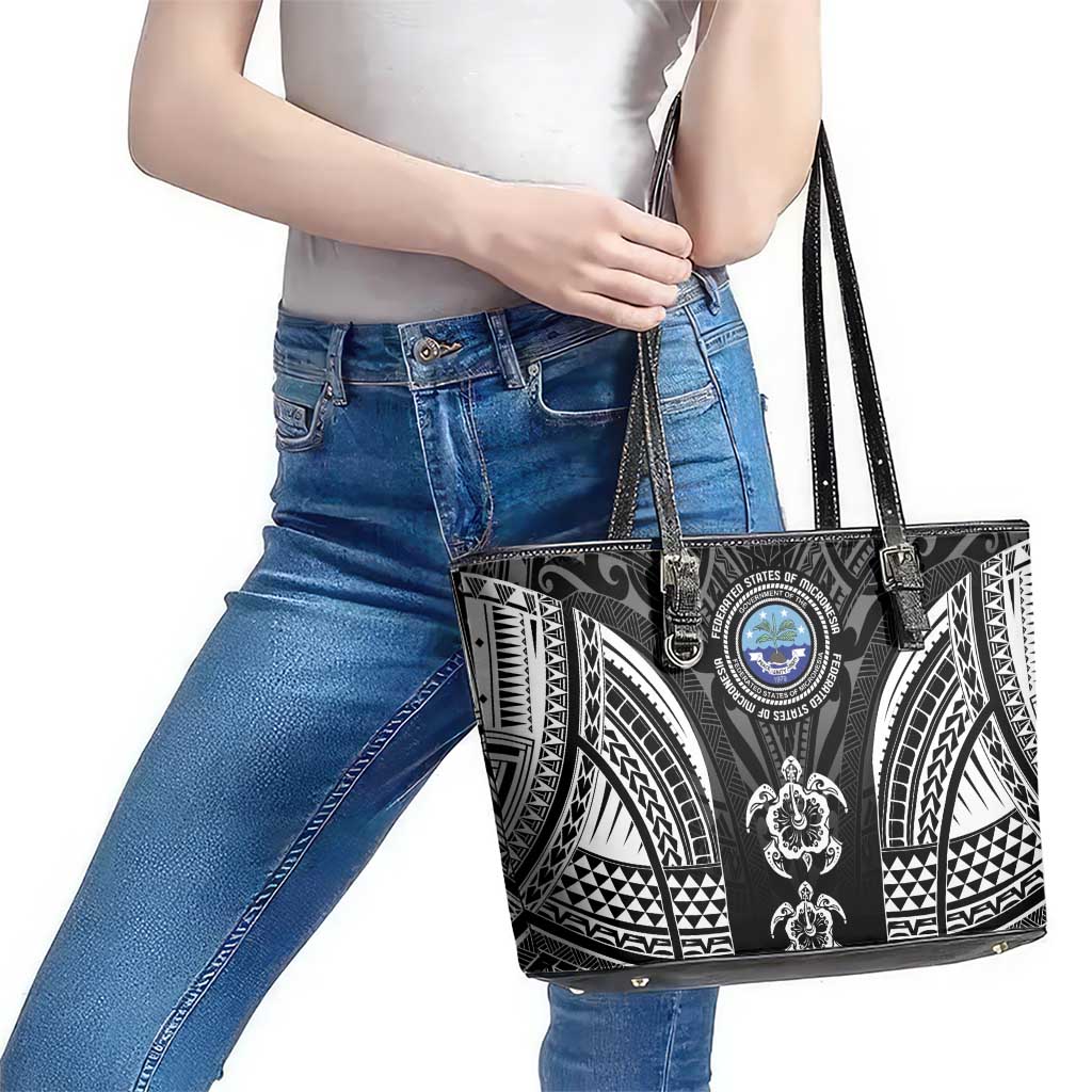 FSM Micronesia Six 9 One Leather Tote Bag Polynesian Tribal Pattern LT9 - Polynesian Pride