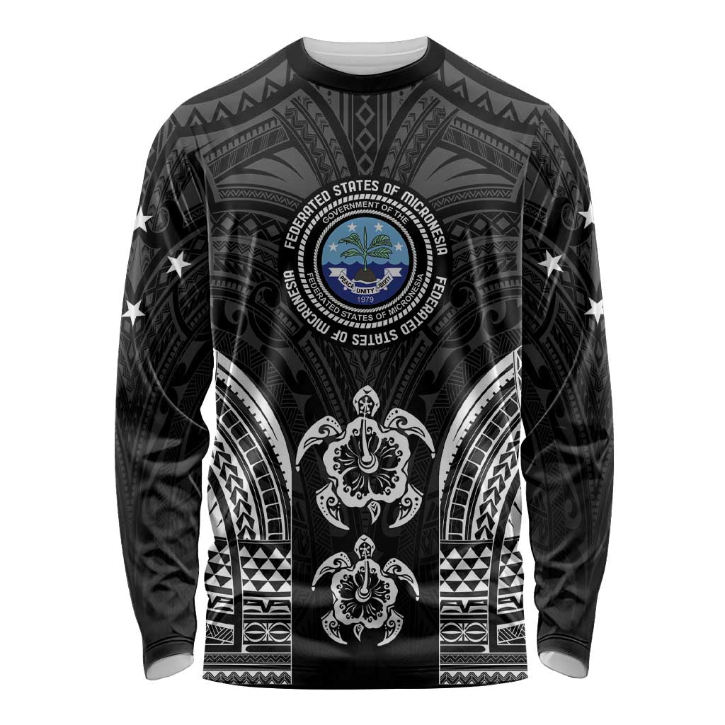FSM Micronesia Six 9 One Long Sleeve Shirt Polynesian Tribal Pattern