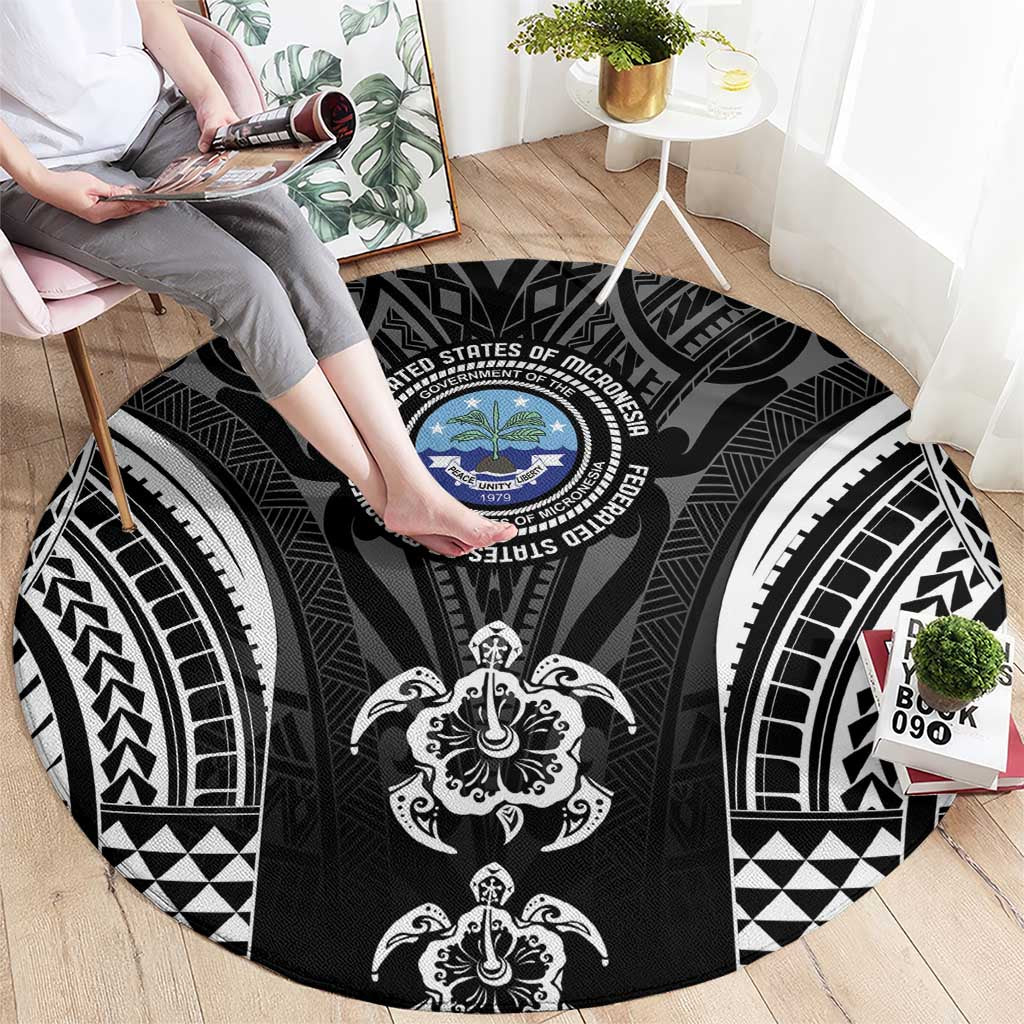 FSM Micronesia Six 9 One Round Carpet Polynesian Tribal Pattern