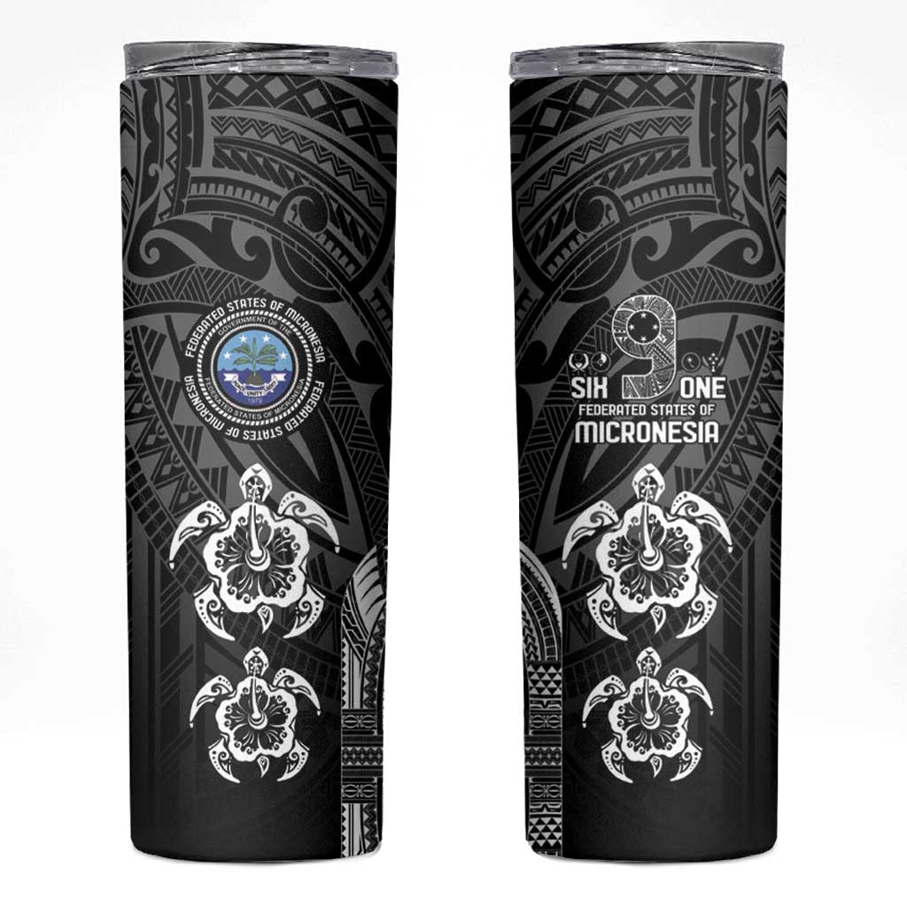 FSM Micronesia Six 9 One Skinny Tumbler Polynesian Tribal Pattern