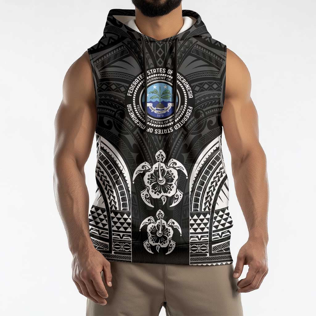 FSM Micronesia Six 9 One Sleeveless Hoodie Polynesian Tribal Pattern - Polynesian Pride