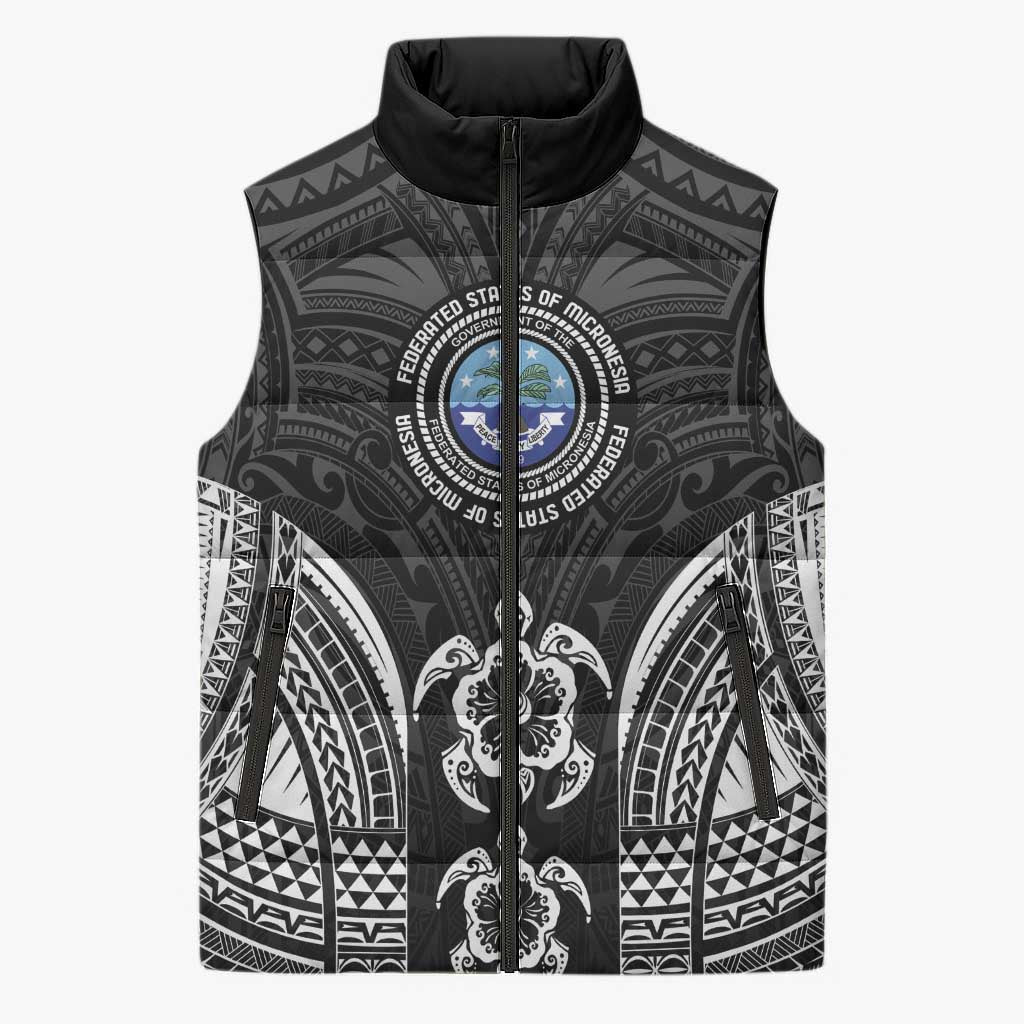 FSM Micronesia Six 9 One Sleeveless Puffer Jacket Polynesian Tribal Pattern - Polynesian Pride