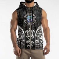 FSM Micronesia Six 9 One Sleeveless Zip Hoodie Polynesian Tribal Pattern - Polynesian Pride