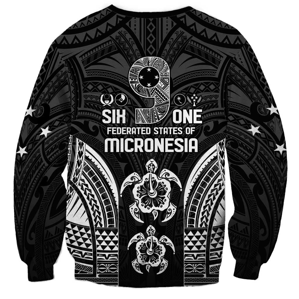 FSM Micronesia Six 9 One Sweatshirt Polynesian Tribal Pattern