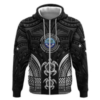 FSM Micronesia Six 9 One Zip Hoodie Polynesian Tribal Pattern LT9 Zip Hoodie Black - Polynesian Pride