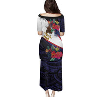 American Samoa Flag Day Since 1900 Family Matching Puletasi and Hawaiian Shirt Samoa Muamua Le Atua Tropical Flowers