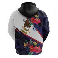 American Samoa Flag Day Since 1900 Hoodie Samoa Muamua Le Atua Tropical Flowers