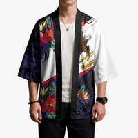 American Samoa Flag Day Since 1900 Kimono Samoa Muamua Le Atua Tropical Flowers - Polynesian Pride