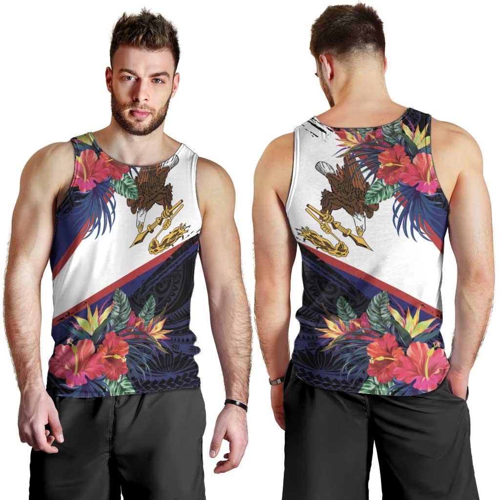 American Samoa Flag Day Since 1900 Men Tank Top Samoa Muamua Le Atua Tropical Flowers
