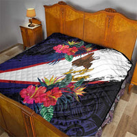 American Samoa Flag Day Since 1900 Quilt Samoa Muamua Le Atua Tropical Flowers
