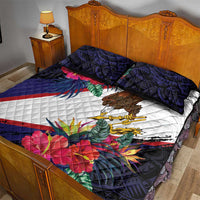 American Samoa Flag Day Since 1900 Quilt Bed Set Samoa Muamua Le Atua Tropical Flowers LT9 - Polynesian Pride