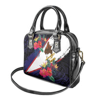 American Samoa Flag Day Since 1900 Shoulder Handbag Samoa Muamua Le Atua Tropical Flowers LT9 - Polynesian Pride