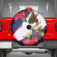 American Samoa Flag Day Since 1900 Spare Tire Cover Samoa Muamua Le Atua Tropical Flowers