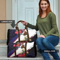 American Samoa Flag Day Since 1900 Travel Bag Samoa Muamua Le Atua Tropical Flowers - Polynesian Pride