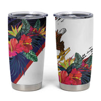 American Samoa Flag Day Since 1900 Tumbler Cup Samoa Muamua Le Atua Tropical Flowers
