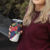 American Samoa Flag Day Since 1900 Tumbler Cup Samoa Muamua Le Atua Tropical Flowers