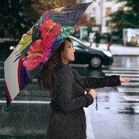 American Samoa Flag Day Since 1900 Umbrella Samoa Muamua Le Atua Tropical Flowers - Polynesian Pride