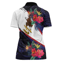 American Samoa Flag Day Since 1900 Women Polo Shirt Samoa Muamua Le Atua Tropical Flowers