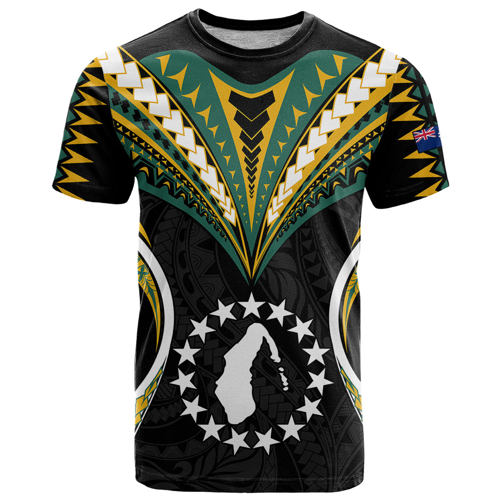 Custom Polynesian Pride Aitutaki Island T Shirt Cook Islands Tribal Wave Style LT9 Black - Polynesian Pride