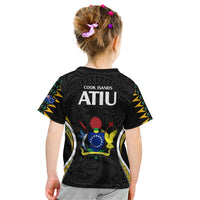 Polynesian Pride Atiu Island Kid T Shirt Cook Islands Tribal Wave Style LT9 - Polynesian Pride