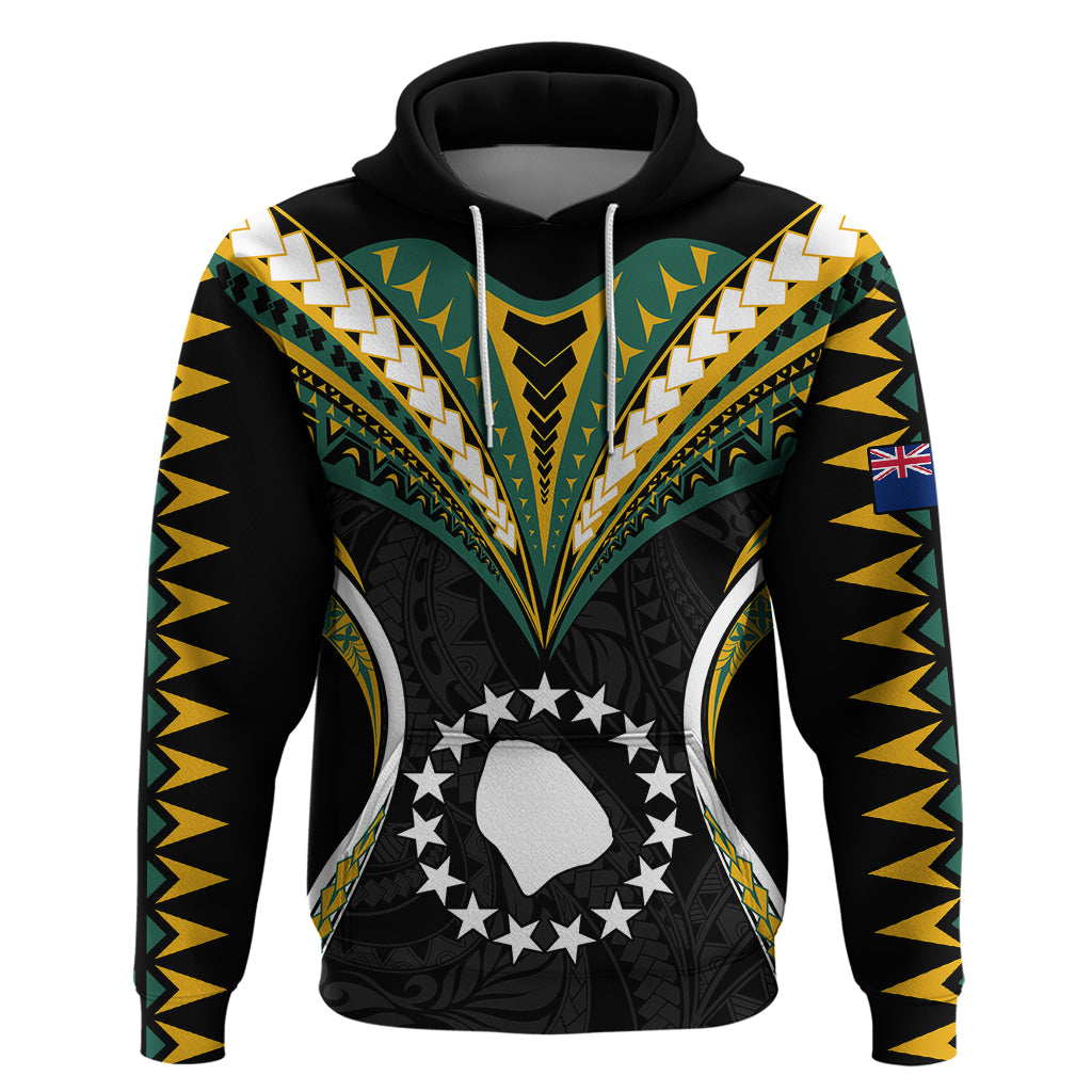 Custom Polynesian Pride Atiu Island Hoodie Cook Islands Tribal Wave Style LT9 Pullover Hoodie Black - Polynesian Pride