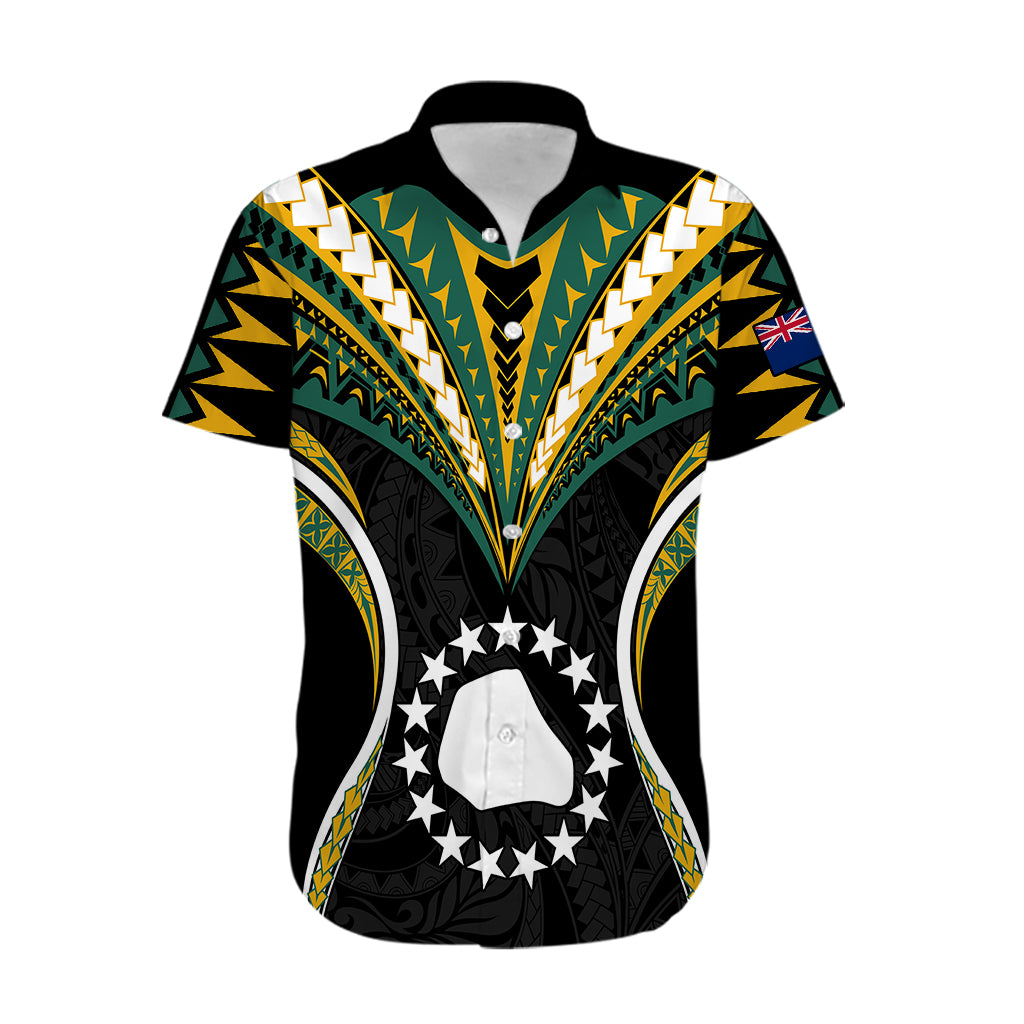 Polynesian Pride Mangaia Island Hawaiian Shirt Cook Islands Tribal Wave Style LT9 Black - Polynesian Pride
