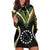 (Personalised) Polynesian Pride Manihiki Island Hoodie Dress Cook Islands Tribal Wave Style LT9 Black - Polynesian Pride