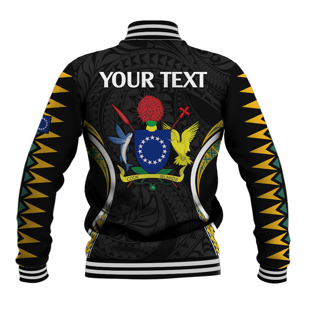 (Personalised) Polynesian Pride Mauke Island Baseball Jacket Cook Islands Tribal Wave Style LT9 - Polynesian Pride