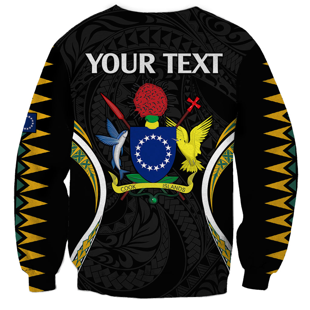 (Personalised) Polynesian Pride Mauke Island Sweatshirt Cook Islands Tribal Wave Style LT9 - Polynesian Pride