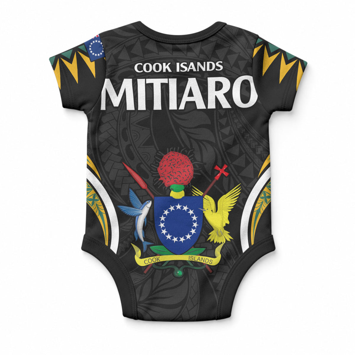 Polynesian Pride Mitiaro Island Baby Onesie Cook Islands Tribal Wave Style LT9 - Polynesian Pride