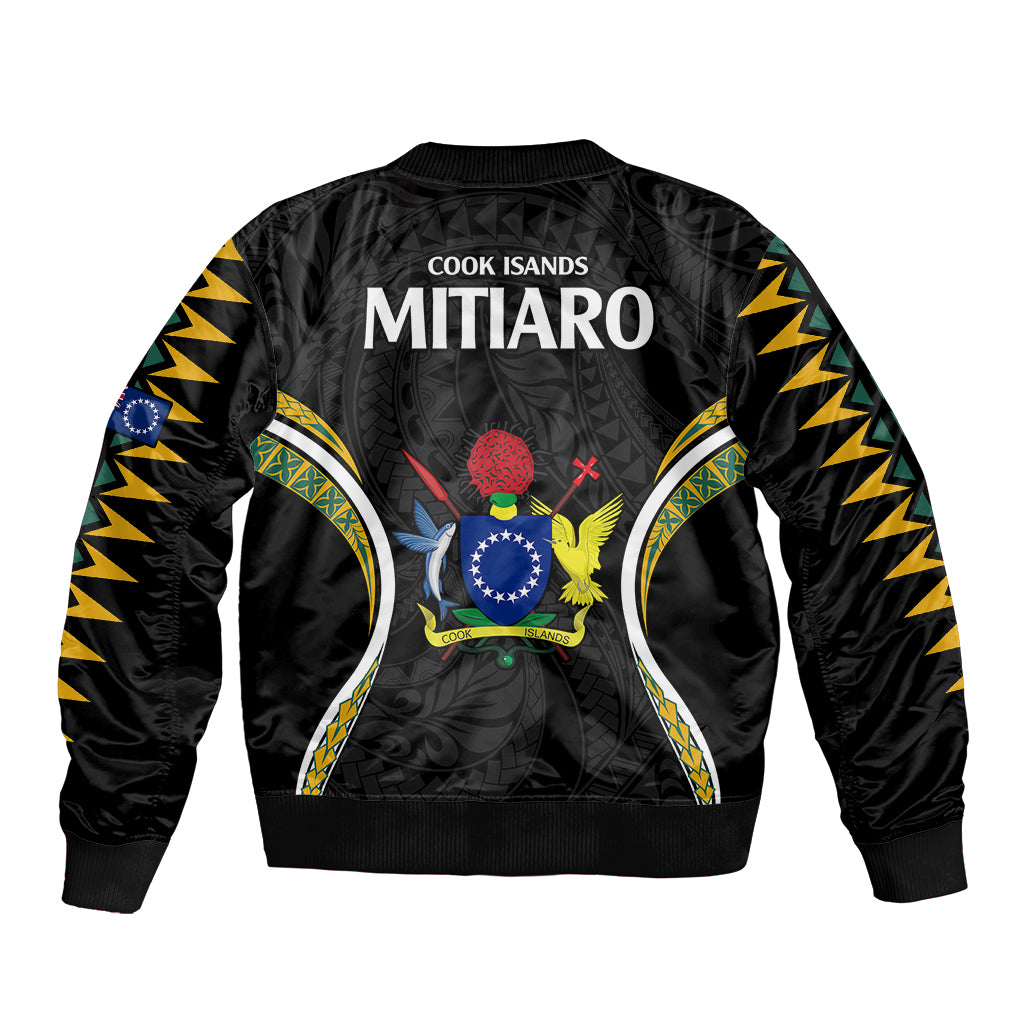 Polynesian Pride Mitiaro Island Bomber Jacket Cook Islands Tribal Wave Style LT9 - Polynesian Pride
