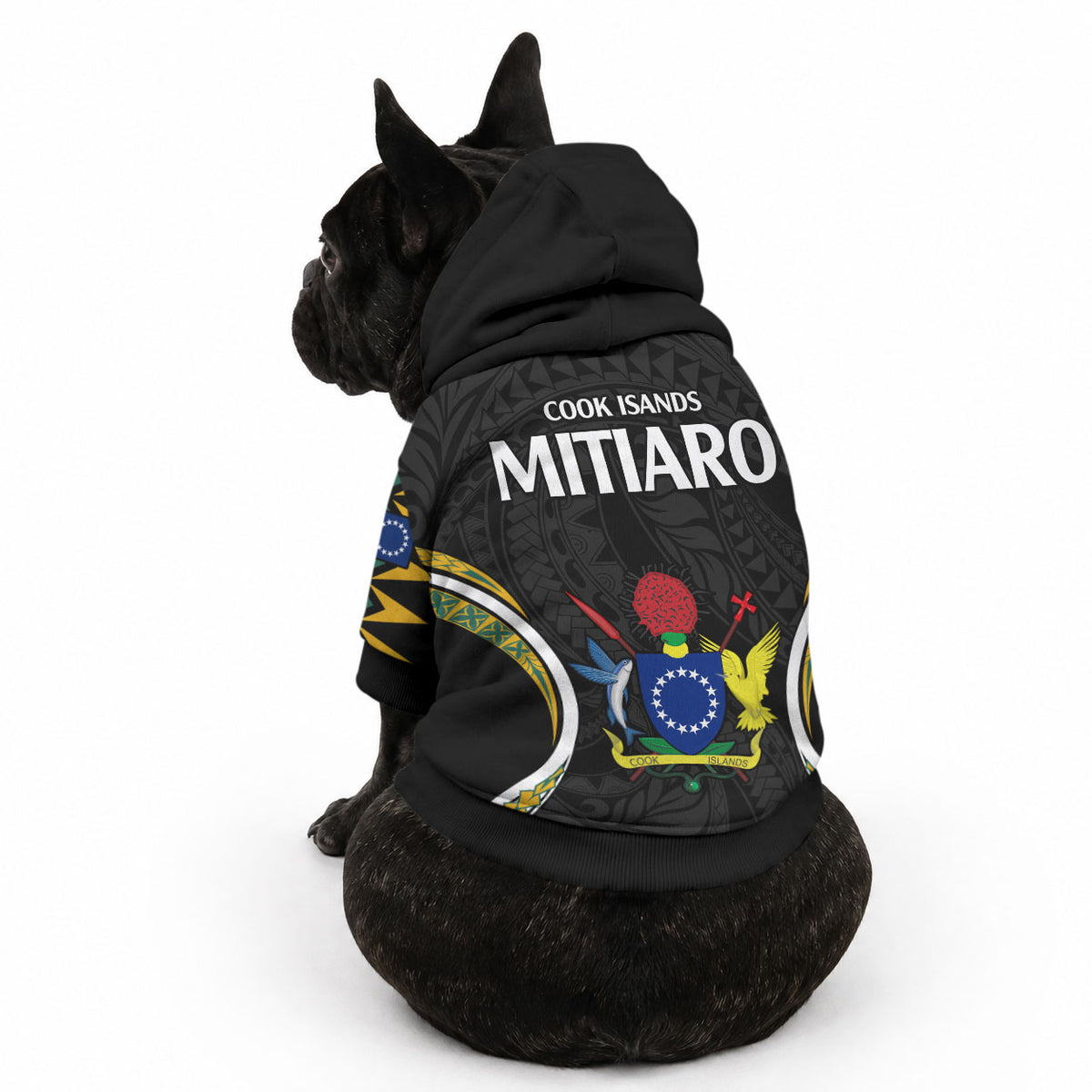 Polynesian Pride Mitiaro Island Pet Hoodie Cook Islands Tribal Wave Style LT9 - Polynesian Pride